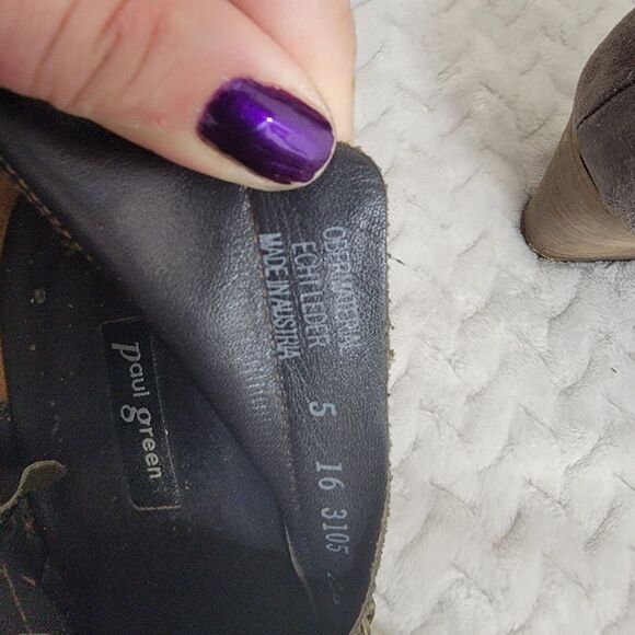 Paul Green Malibu Sliced Zip Ankle Booties UK‎ 5 US Size 7.5 Gray Metallic EUC - Picture 9 of 16